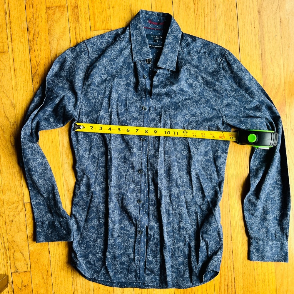 Ted Baker Mens Slim Fit Pattern Button Down Shirts, with Express Bonus Shirt